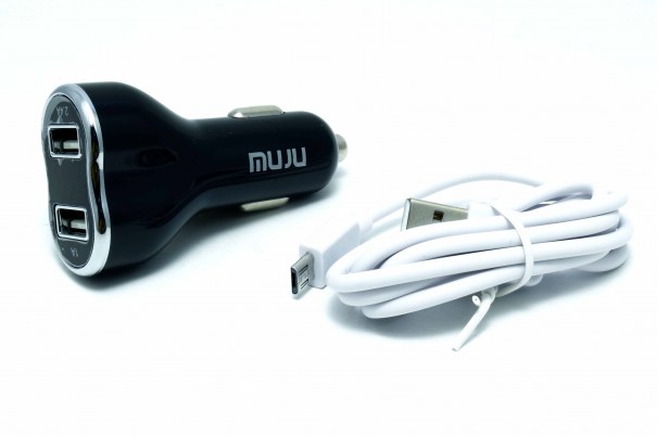 Автомобильное зарядное устройство+ кабель MicroUSB MUJU MJ-C10 (2USB.5B.2.4A)