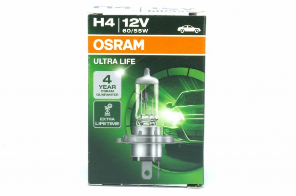 Автолампа OSRAM H4 12V 60/55W P43t Ultra Life Time
